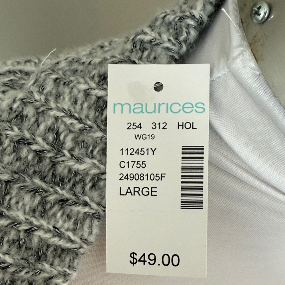 Maurices Open-Front Cardigan – Size Large – NWT - Picture 2 of 4